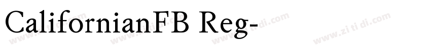 CalifornianFB Reg字体转换
